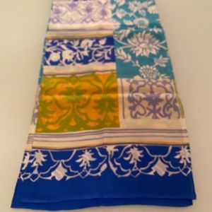 Vintage Liz Claibourne Silk Scarf, Blues